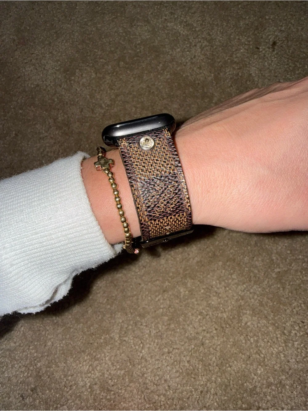 Louis Vuitton Brown Monogram Apple Watch Strap